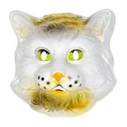 Masque chat en plastique