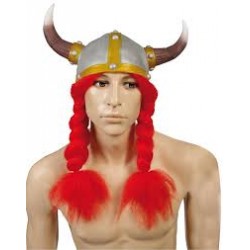 Chapeau viking avec tresses