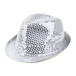 Borsalino pailleté argent