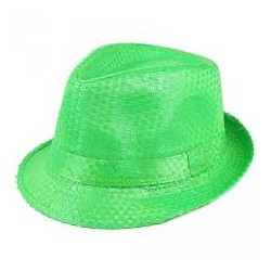 Borsalino pailleté vert