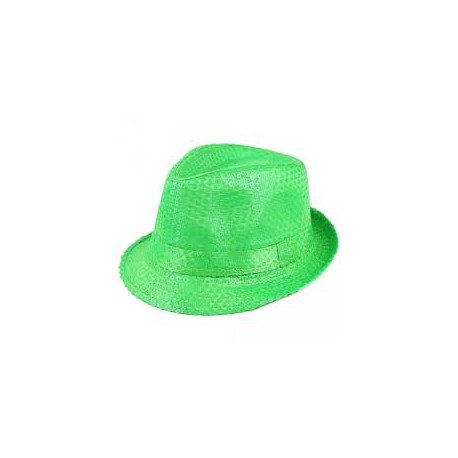 Borsalino pailleté vert