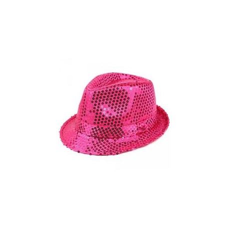 borsalino pailleté rose