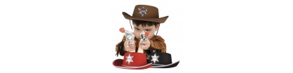 Chapeau de cow boy enfant brun