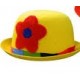 Chapeau boule de clown jaune