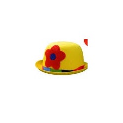 Chapeau boule de clown jaune