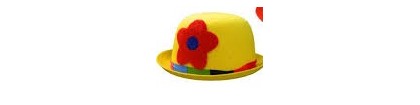 Chapeau boule de clown jaune