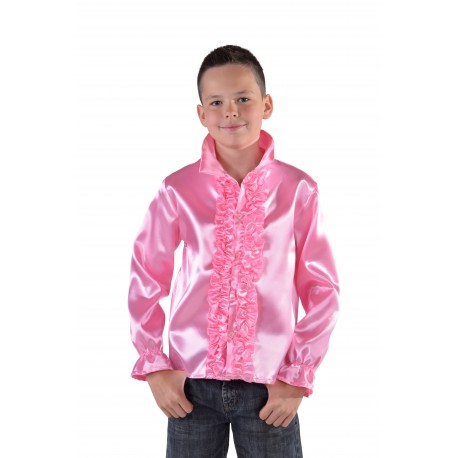 Chemise disco rose