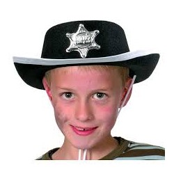 Chapeau de shérif noir enfant
