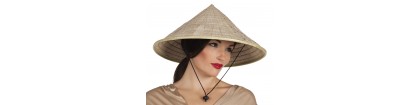 chapeau chinois paille