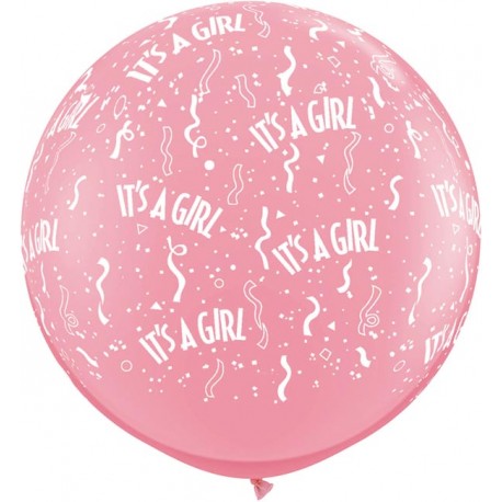 Ballon it's a girl 1 mètre de diamètre