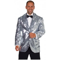 veste paillette argent