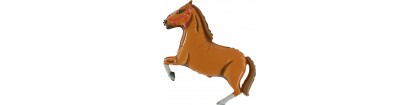 Ballon cheval brun