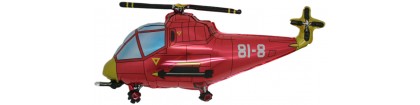 Ballon hélicoptère rouge