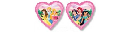 Ballon coeur princesse disney