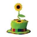 Chapeau fleur vert de clown