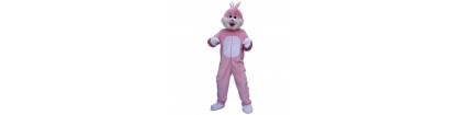 Mascotte lapin rose