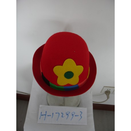 Chapeau boule de clown rouge