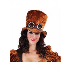 Chapeau steampunk brun