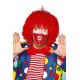 Perruque clown frisé rouge