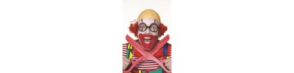 Clown chauve rouge