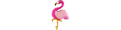 Ballon aluminium flamand rose