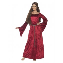 Médiéval rouge femme