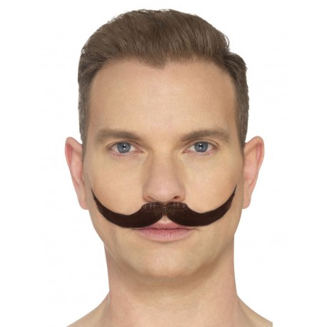 Moustache anglaise brune