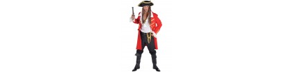 Long manteau pirate rouge