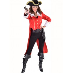 Pirate veste queue de pie rouge