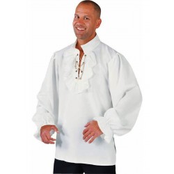 chemise de pirate blanc cassé