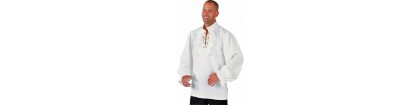 chemise de pirate blanc cassé