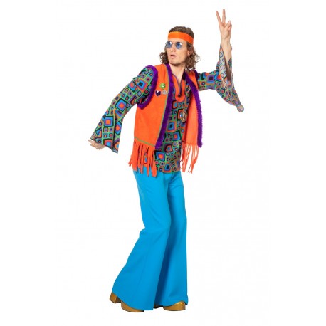 Hippie homme orange