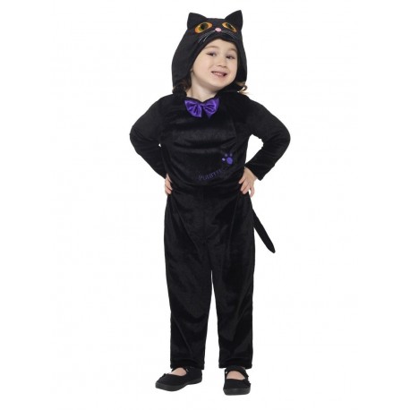 Chat noir enfant Masque Et Capuche Pour Costume d'Halloween 