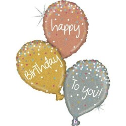 Ballon happy birthday aluminium