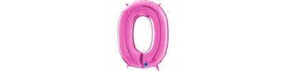 Ballon chiffre fuschia 102 cm