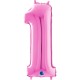 Ballon chiffre fuschia 102 cm