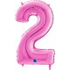 Ballon chiffre fuschia 102 cm