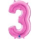 Ballon chiffre fuschia 102 cm