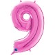 Ballon chiffre fuschia 102 cm