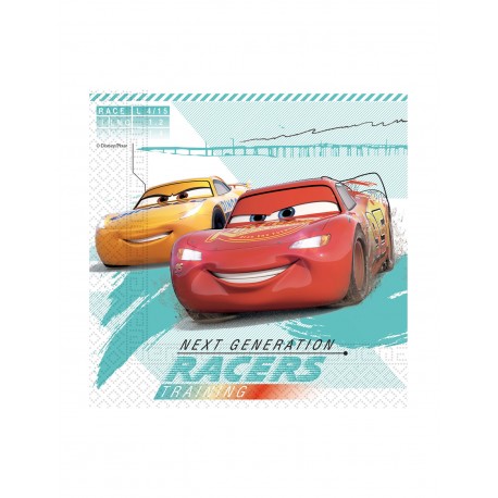 Serviettes cars par 20