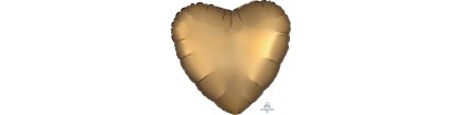 Ballon coeur décoratif or