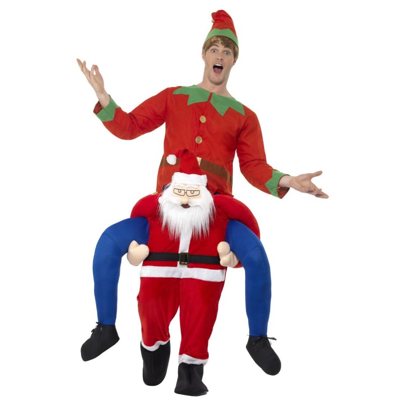Costume homme père Noël humour rouge et blanc