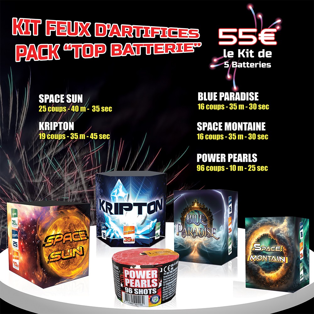 Kit artifices Pack Top Batterie - Le Cotillon