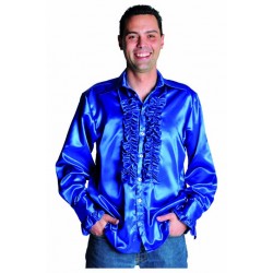 Chemise disco bleu