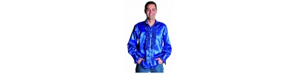 Chemise disco bleu