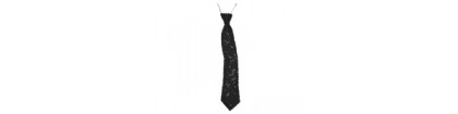 Cravate pailletée noire