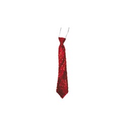Cravate pailletée rouge