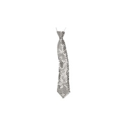 Cravate pailletée argenté