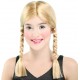 Perruque 2 tresses blondes