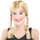 Perruque 2 tresses blondes